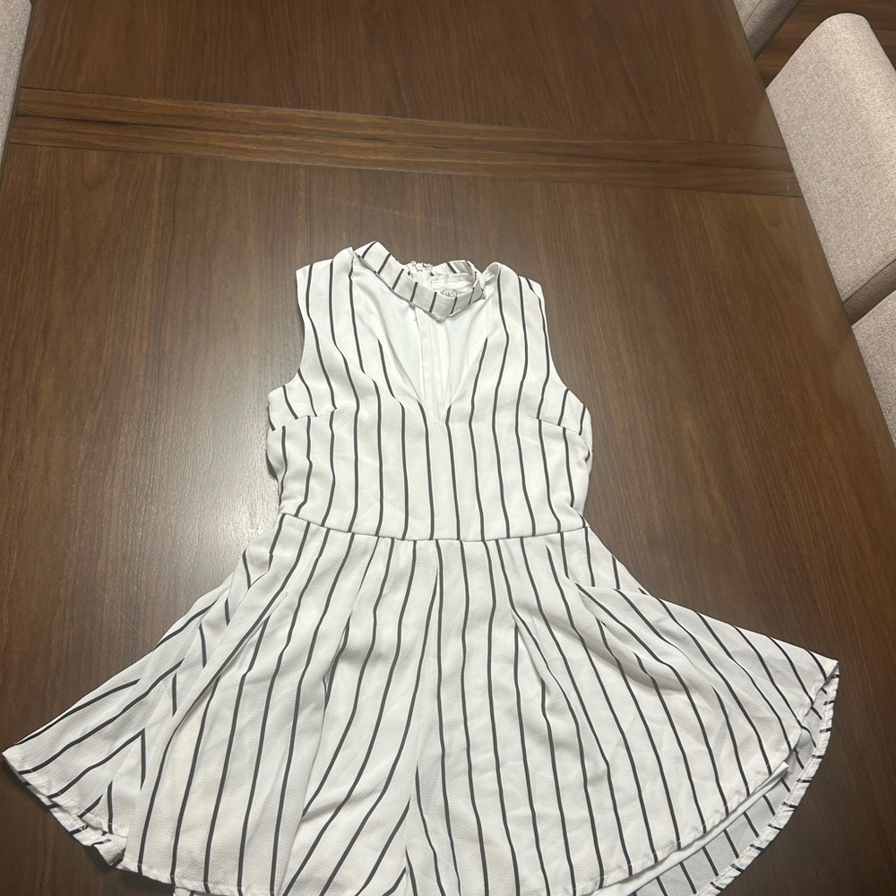 Striped Sleeveless Romper